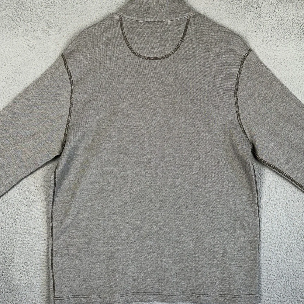 NEW Kirkland Signature Sweater Mens XL Brown Pima Cotton Querter Zip Pullover